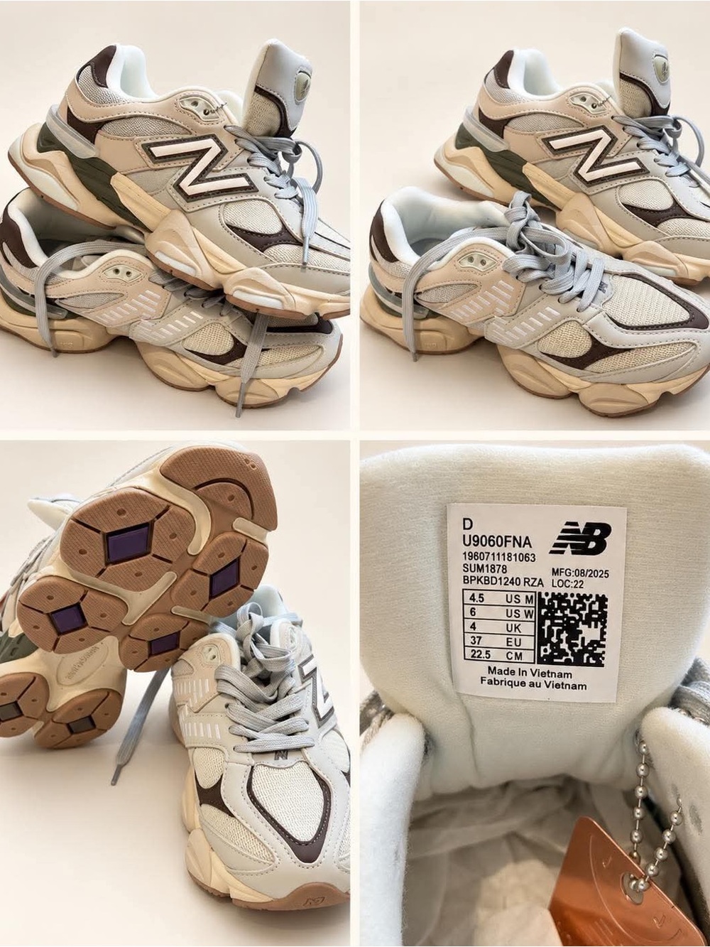 Tenis de mujer "Sea Salt Raincloud" Women's Sneakers in Beige & Gray